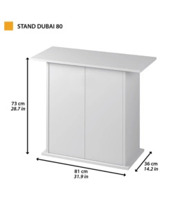 MOBILE IN LEGNO PER ACQUARIO - STAND BUBAI 80 NERO, 81 x 36 x h 73 CM - FERPLAST